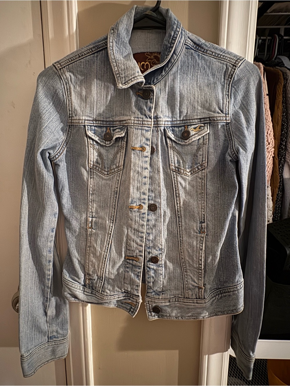 Hollister Light Wash Blue Denim Jacket